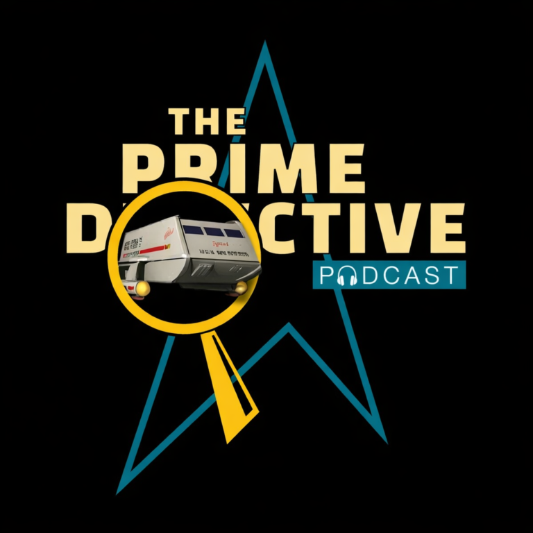 Title art for "The Prime Detective" podcast.